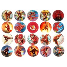 TFlash4 set 20 mini discuri de vafa caketoppers Flash D5cm